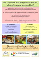 flyer inloopuur school en opvang